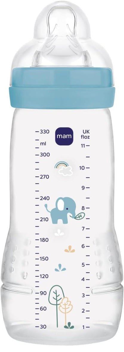 MAM Easy Active μπιμπερό 330 ml 6 m+ θηλή 4, πολύ γρήγορη ροή, ΕΛΕΦΑΝΤΑΣ