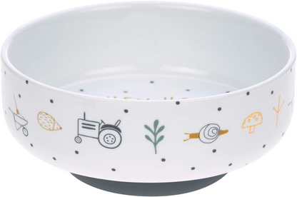 LASSIG Garden Explorer porcelanowa miska z antypoślizgową podstawą FARMA
