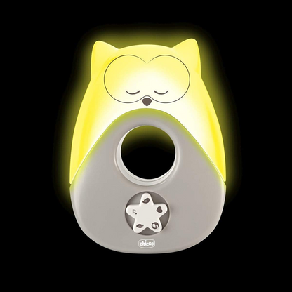 CHICCO Sweet Lights veilleuse avec mélodies et sons HIBOU 13,5 x 18 cm