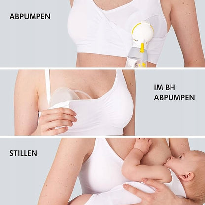 MEDELA biustonosz do karmienia i odciągania pokarmu 3w1 z wkładkami XL, biały, do karmienia i odciągania
