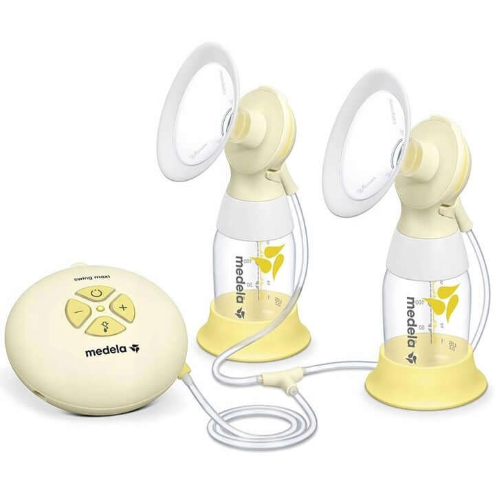 MEDELA okrągła podstawka pod butelkę laktatora, żółta, BPA free, kompatybilna z butelkami Medela
