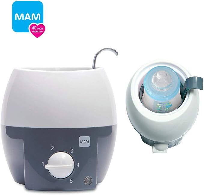 MAM chauffe-biberon et chauffe-repas 2-en-1, réglage automatique de la température