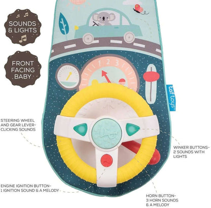 TAF TOYS kierownica dziecięca do samochodu KOALA, interaktywna mata z dźwiękami i światłami dla dziecka 12 msc+