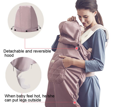 BEBAMOUR Universal-Regenschutz für Babytrage, Kinderwagen, Babyschale