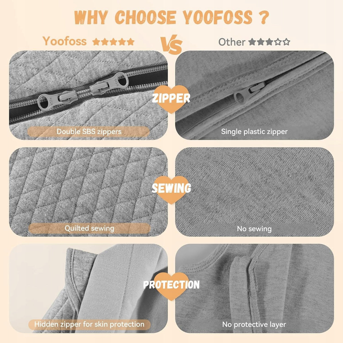 YOOFOSS zippered sleeping bag