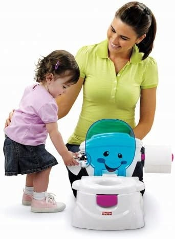 FISHER PRICE nocnik Moja Pierwsza Toaleta DE interaktywny nocnik dla dziecka uczącego się korzystania z toalety