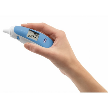 CHICCO Comfort Quick berøringsfrit øretermometer + 20 hætter og etui