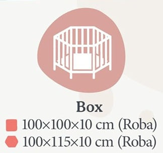 LALENI fitted sheet with elastic corners for playpens 100x115 cm