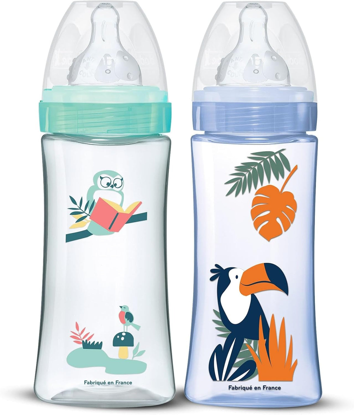 DODIE sæt med 2x flaske 330 ml sut 3 hurtigt flow 6 m+