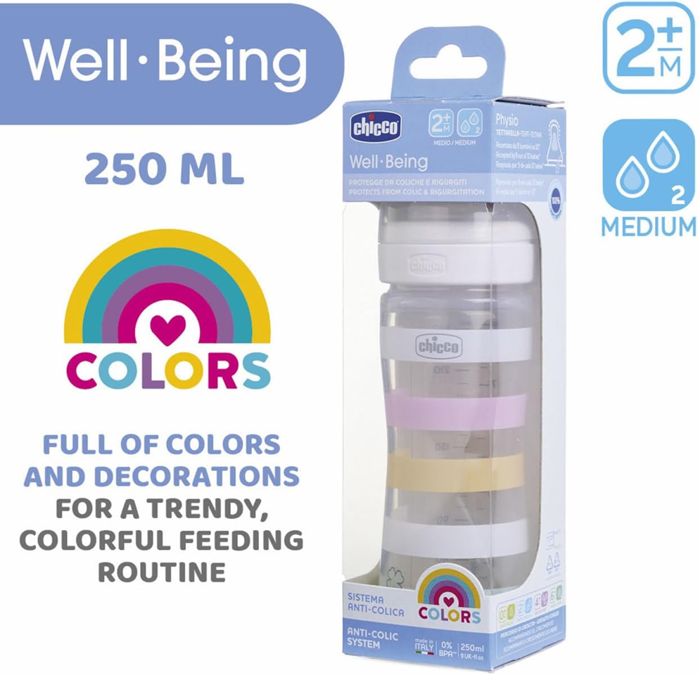 CHICCO Well Being-flaska 2m+ 250ml