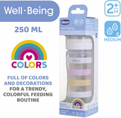CHICCO Well Being-flaska 2m+ 250ml