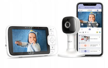 HUBBLE Nursery Pal Xloud cyfrowa niania elektroniczna 5" z kamerą, monitorem i aplikacją na smartfon