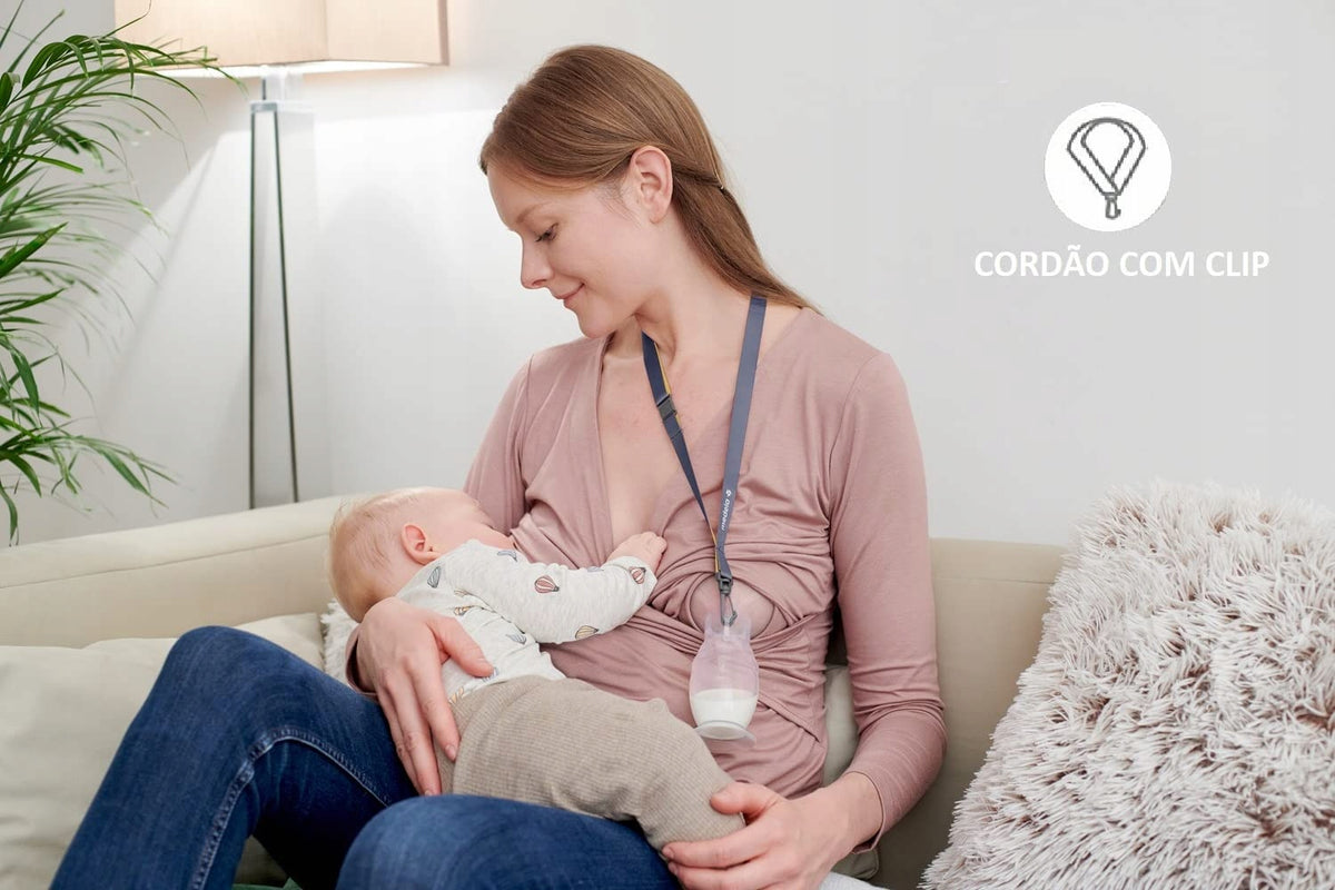 MEDELA kolektor silikonowy do zbierania pokarmu, wygodny silikonowy pojemnik na mleko matki z paskiem i klipsem