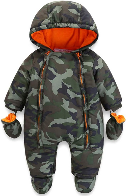 JIAMY winteroverall met capuchon 9-12 maanden + wanten en schoentjes