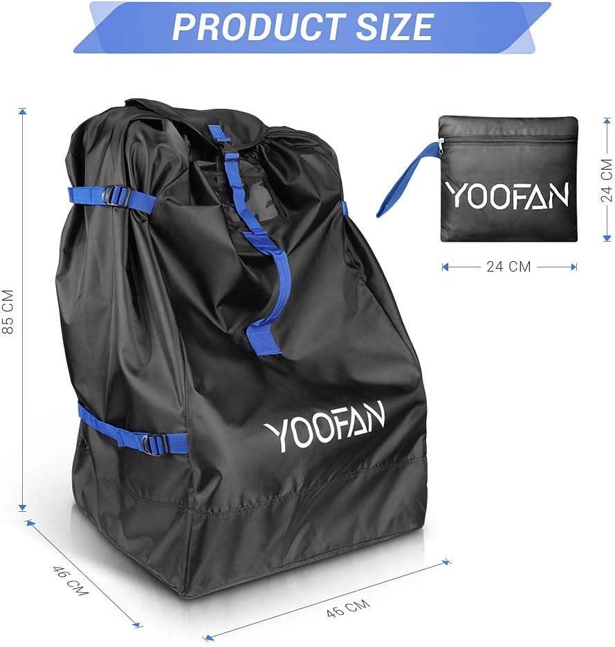 YOOFAN transporttaske til flyrejser til barnevogn og autostol 85x45x45 RYGSÆK