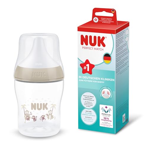 NUK Perfect Match αντι-κολική φιάλη 150 ml από 0 μηνών, Μαϊμού