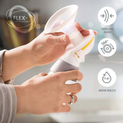 MEDELA Swing Maxi podwójny laktator 2-fazowy z technologią Flex, miękkim kołnierzem i większym odciąganiem mleka
