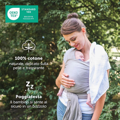LALENI faixa elástica para transportar o bebé até 15kg