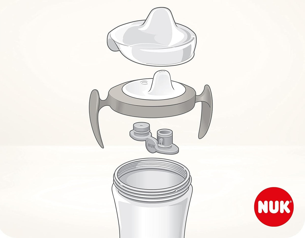 NUK Trainer Cup KUBEK NIEKAPEK ośmiornica 6 m+ 230 ml z uchwytami i ustnikiem, kubek treningowy dla niemowląt