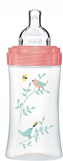 DODIE biberon 270 ml tétine débit moyen 2 0-6 mois ÉCUREUIL