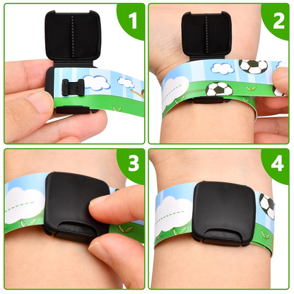 bracelets SOS imperméables pour enfants, lot de 6