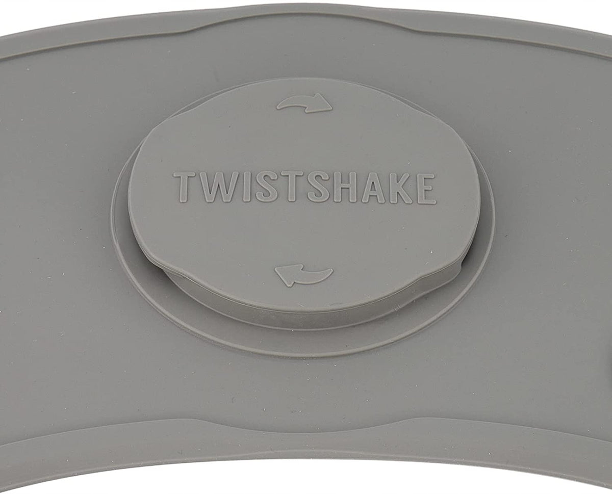 TWISTSHAKE mata CLICK MAT MINI + miseczka 6msc+ silikonowa mata i miseczka dla dziecka, szara