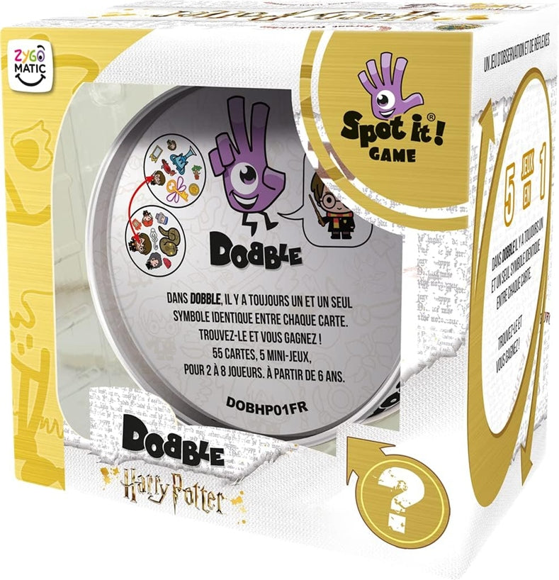 ZYGOMATIC Dobble 55 kort + metallåda HARRY POTTER