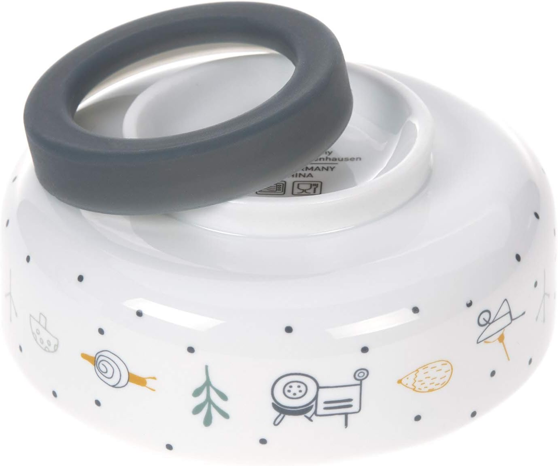 LASSIG Garden Explorer porcelanowa miska z antypoślizgową podstawą FARMA