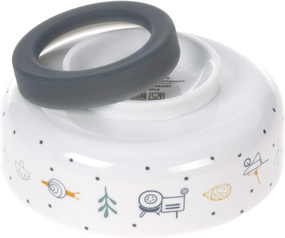 LASSIG Garden Explorer porcelanowa miska z antypoślizgową podstawą FARMA