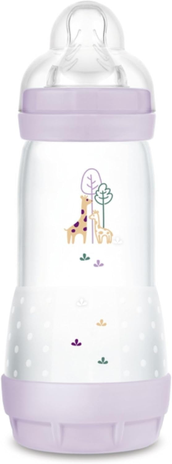 MAM Easy Start fioletowa butelka 320 ml widok z przodu