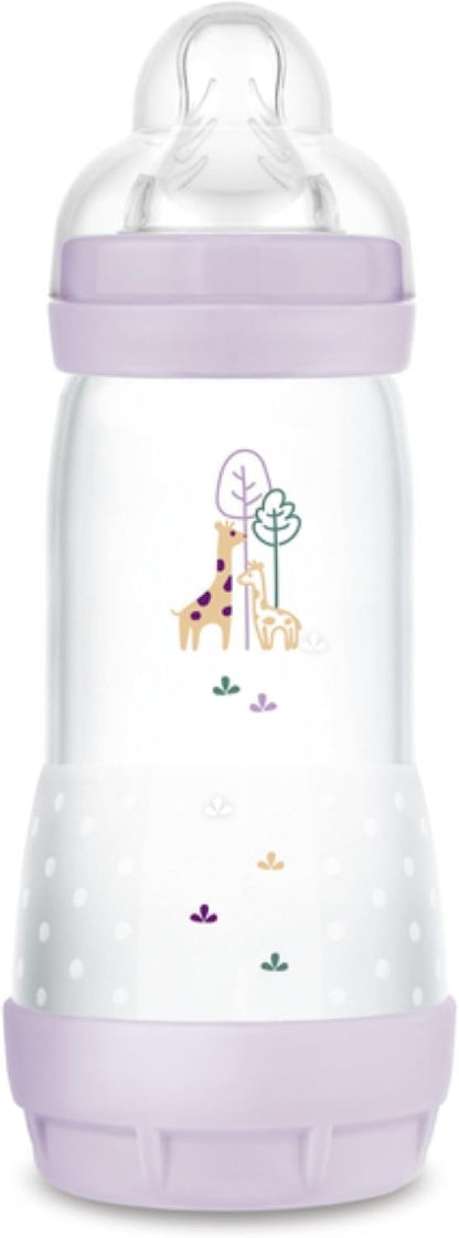 MAM Easy Start fioletowa butelka 320 ml widok z przodu