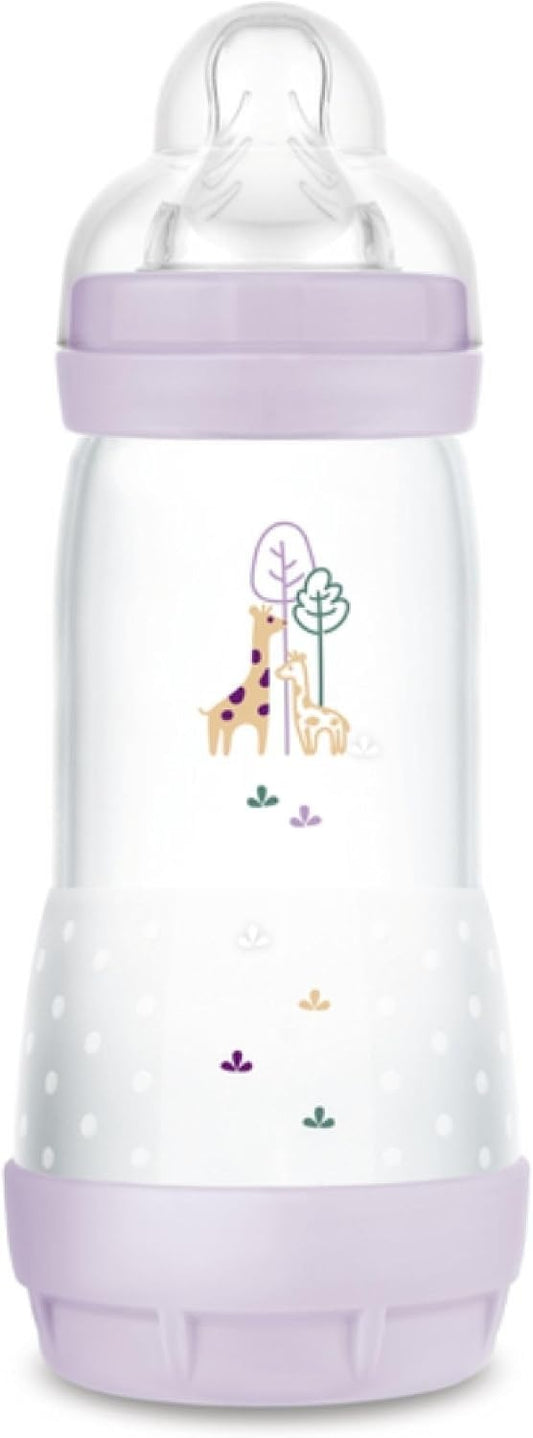 MAM Easy Start fioletowa butelka 320 ml widok z przodu