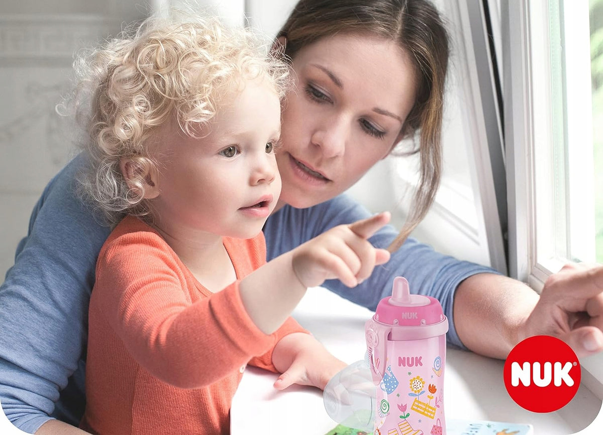 NUK Kiddy Cup BOTTIGLIA con clip 300 ml