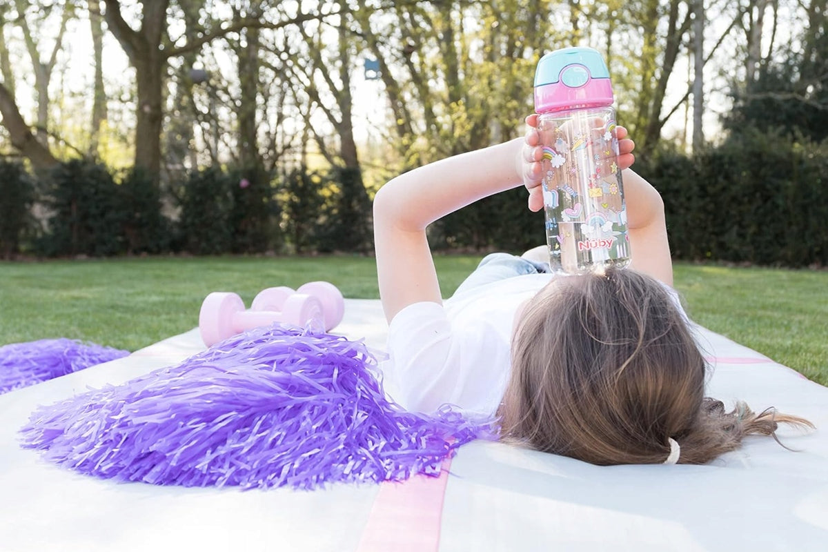NUBY Straw Cup borraccia in tritan con cannuccia 4m+ 540 ml