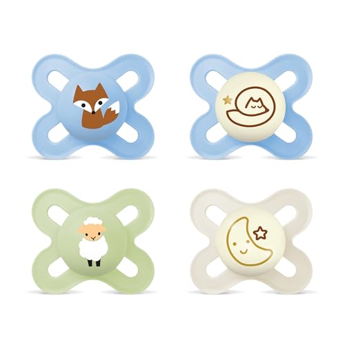 MAM Original Start πιπίλες ηρεμίας Day&Night 0-2m x4 ΦΩΤΕΙΝΕΣ