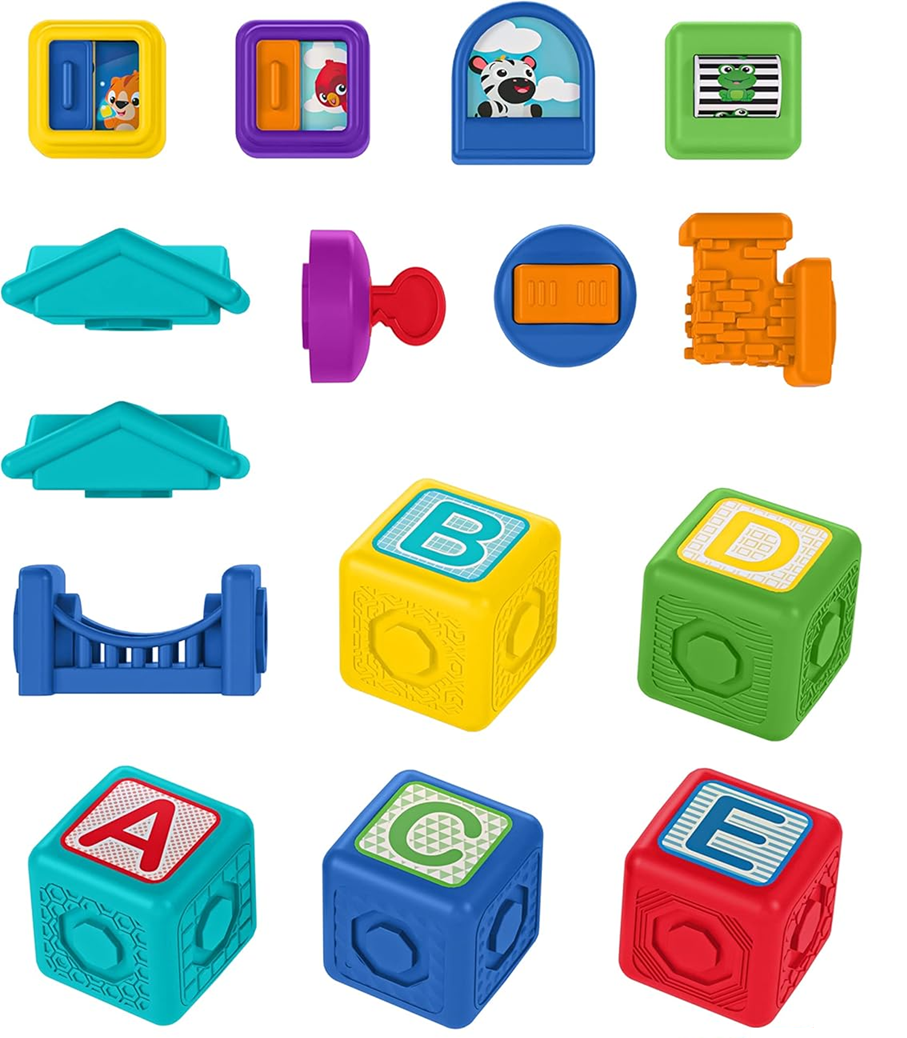 BABY EINSTEIN Connectables Bridge & Learn klocki magnetyczne 15 sztuk "O
