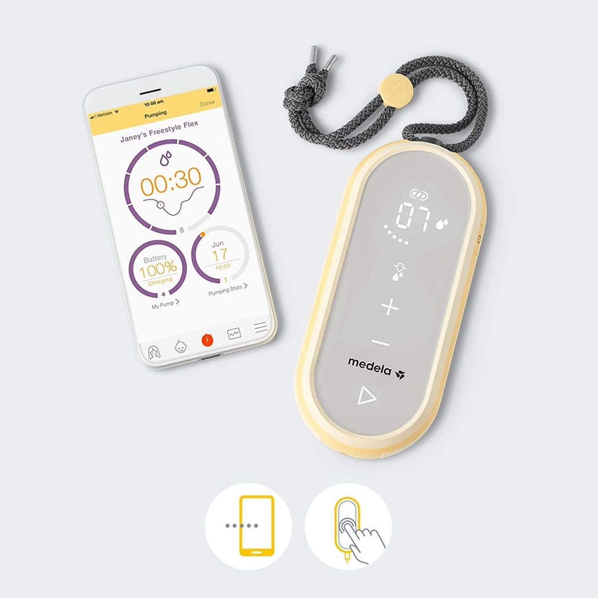 MEDELA Freestyle Flex podwójny LAKTATOR 2-fazowy U, elektryczny laktator z aplikacją i łącznością mobilną