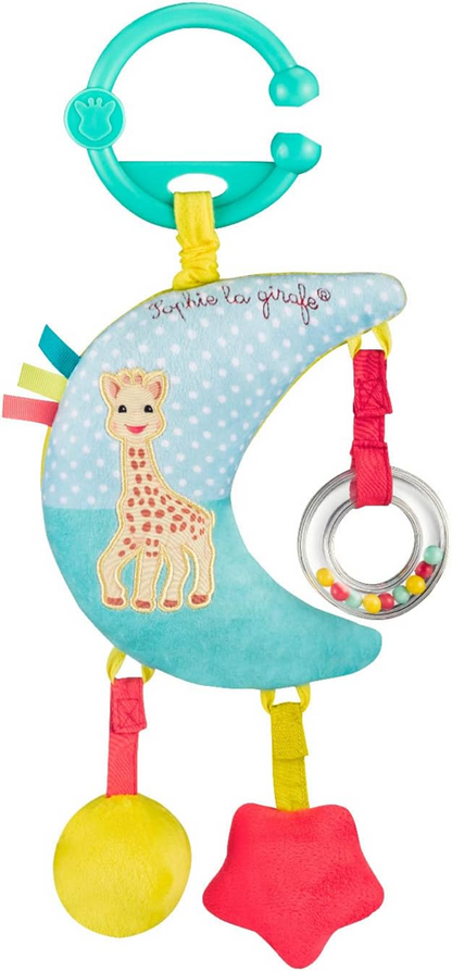 SOPHIE LA GIRAFE pendente com caixa de música para carrinho e berço 28 cm LUA