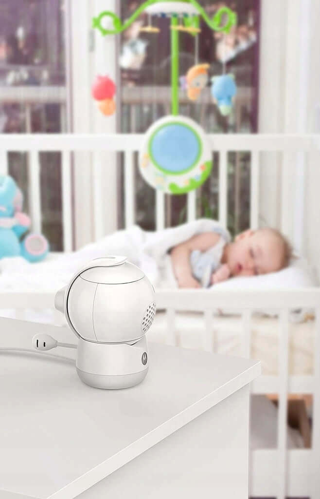 MOTOROLA Peekaboo-w KAMERA ELEKTRONICZNA NIANIA biała kamera monitorująca sen dziecka w łóżeczku, funkcja zoom i alarm
