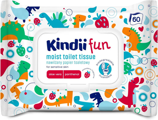 KINDII Fun papel higiénico húmido descartável x60
