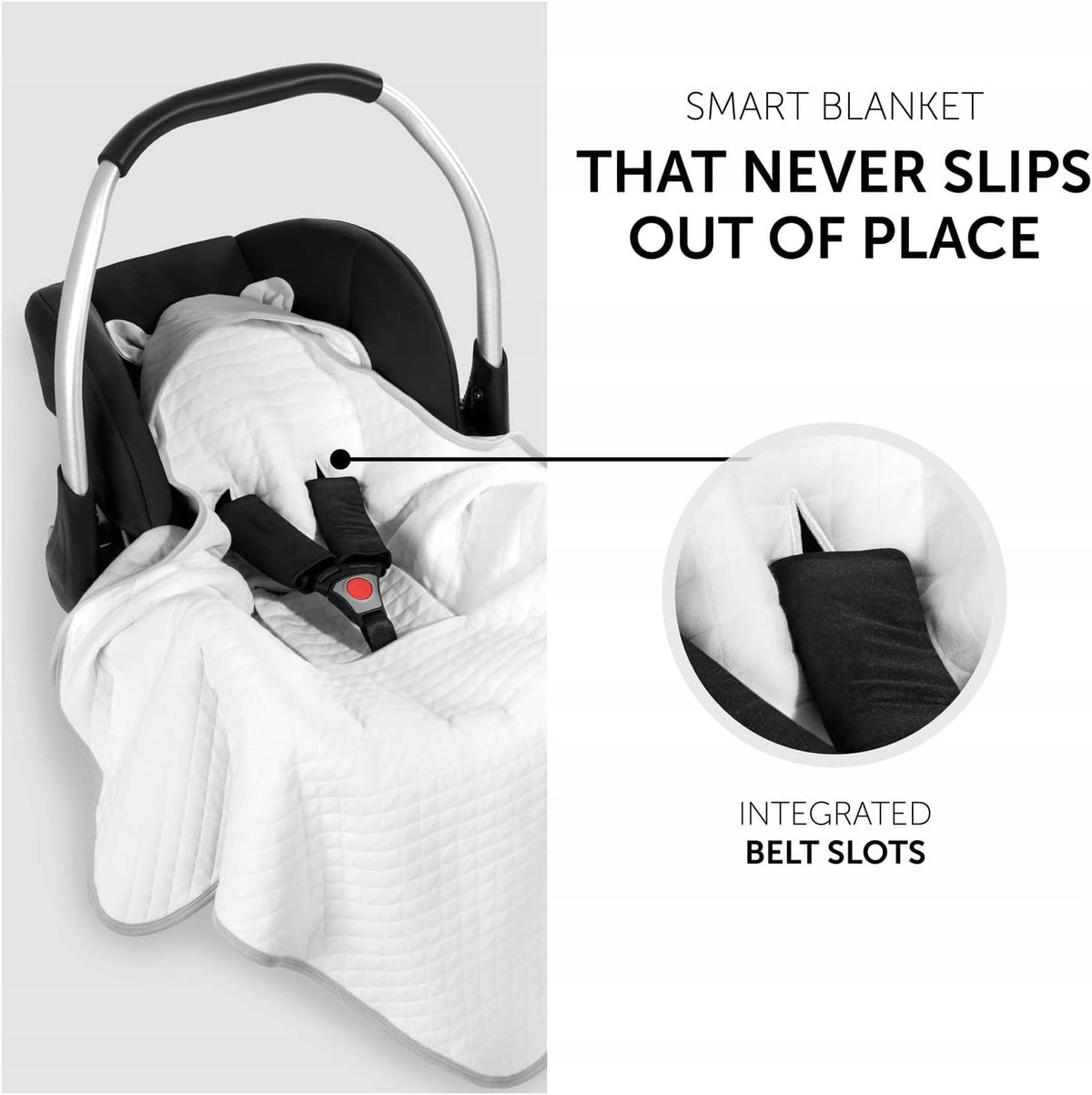 HAUCK SNUGGLE N DREAM otulacz do fotelika wózka kocyk z otworami na pasy, ciepły i bezpieczny