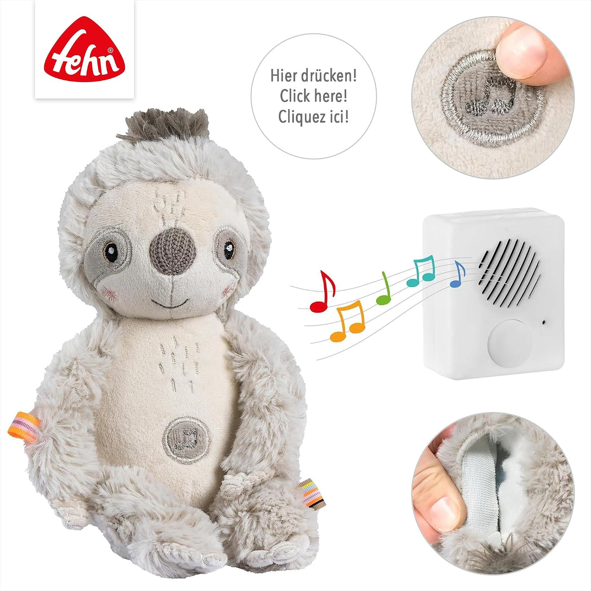 FEHN bradipo doudou con sensore Cry 19cm