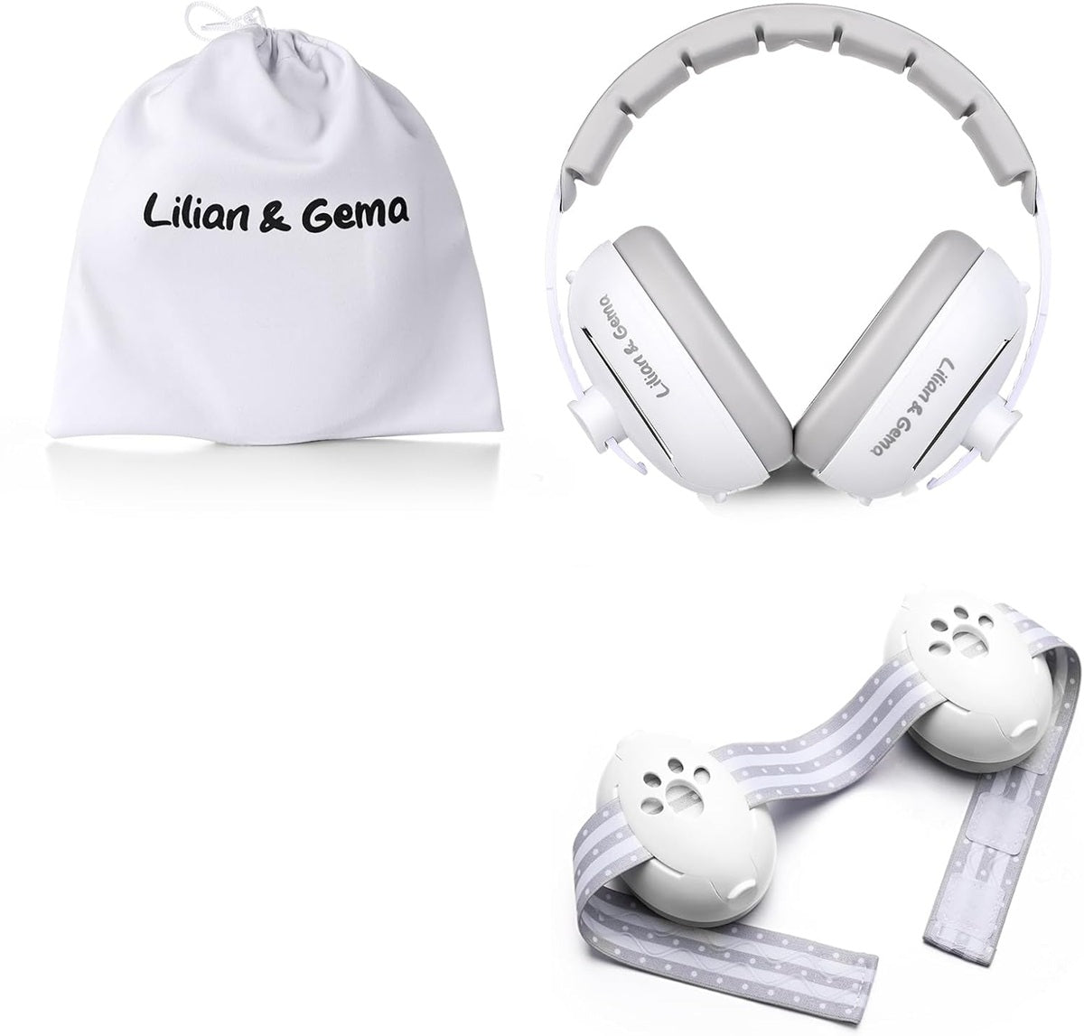 LILIAN & GEMA 2v1 ochranné slúchadlá s útlmom hluku 25 dB + puzdro
