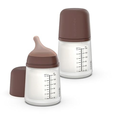 Suavinex Zero Zero Deep 180 ml — butelka z osłoną, widok poglądowy