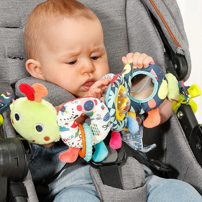 FEHN caterpillar crib, stroller, car seat hanging toy