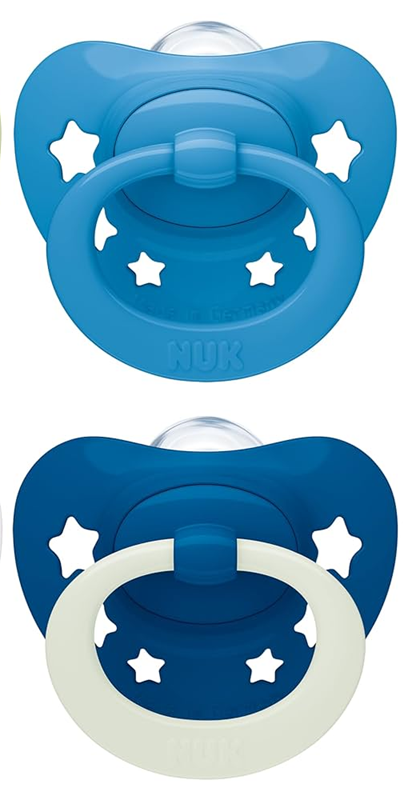 NUK STAR uklidňující dudlík x2 0-6 měsíců DEN&NOC