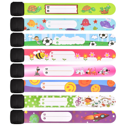 bracelets SOS imperméables pour enfants, lot de 8