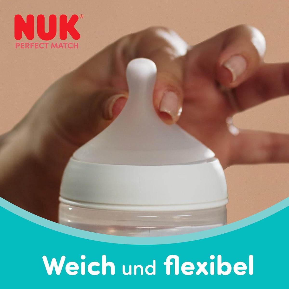 Set de 3 biberoane anticolici NUK Perfect Match, 260 ml, 3m+