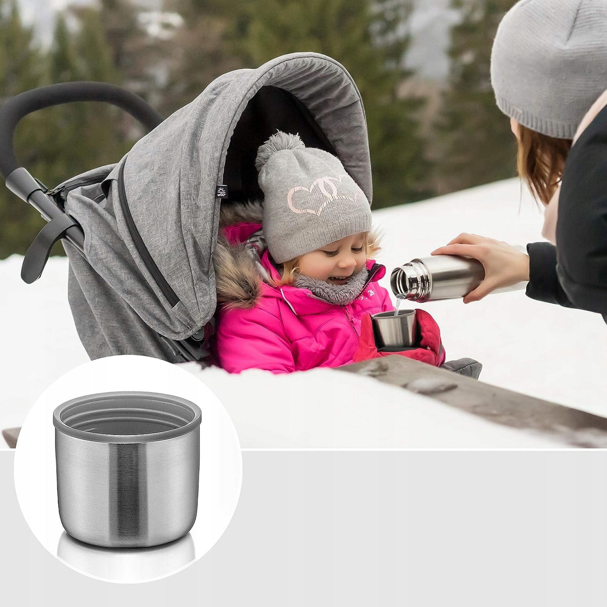 REER Pure termos i rostfritt stål 450 ml