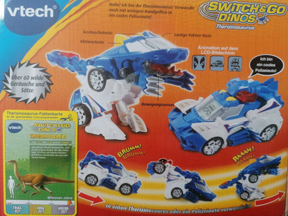 VTECH Switch & Dinostransformers dinosaurThe toy pronounces words in German.age 3-8 lcolour blueheight approx